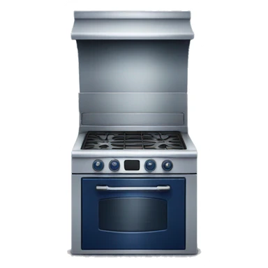 Realistic navy blue oven isolated.  sticker