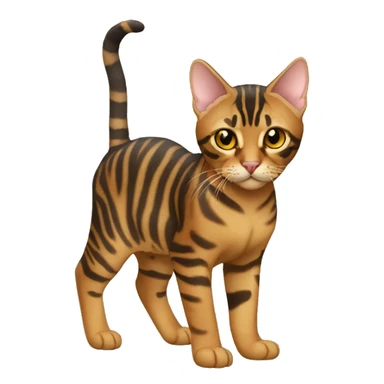 Toyger Cat Breed Full Body sticker
