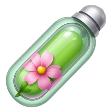 light green and pink floral vitamin capsule sticker