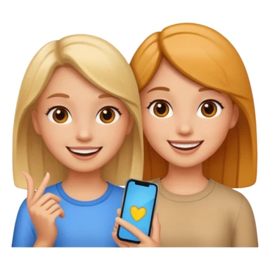 Talking two girl sticker