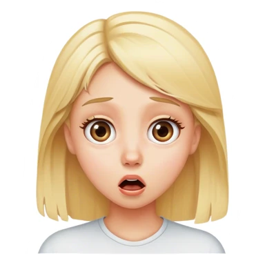 blonde girl shocked sticker