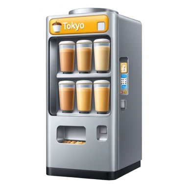 tokyo vending machine with milk tea sticker