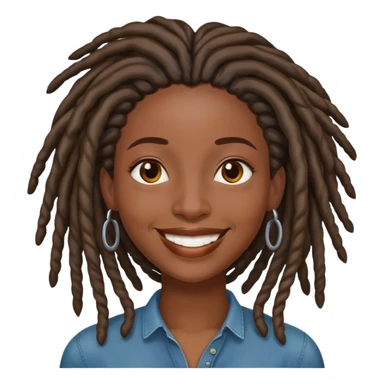 Black woman with locs sticker