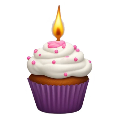 Cupcake candle sticker