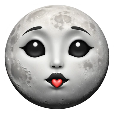 full moon kissing dark moon sticker