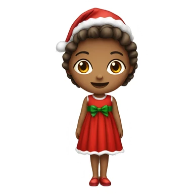 girl wearing festive christmas dress  sticker