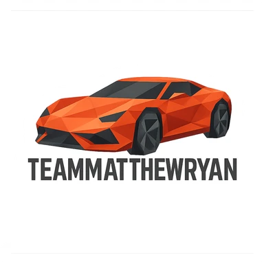 TeamMatthewRyan as a polygonal sports car logo sticker