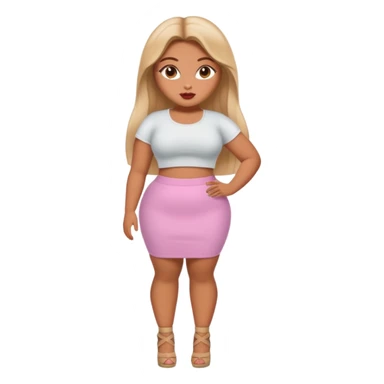 a pretty bratz tan girl who is fat sticker