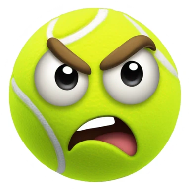 Tennis ball scared flying through the air sticker