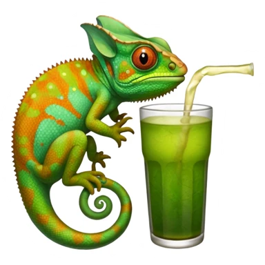 Un caméléon qui boit du tir au KambuaCha sticker