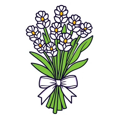 realistic Lavender bouquet sticker