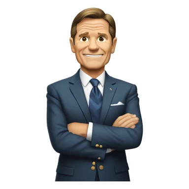 Kenneth Copeland with crossed arms  sticker