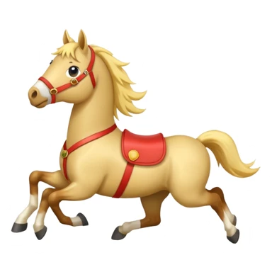 cute horse running on the grass with 2026 year label sticker