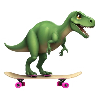 Dinosaur skate boarding  sticker