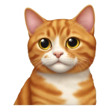 Scotch fold ginger cat and small tricolour kitty sticker