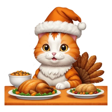 Thanksgiving turkey cat sticker