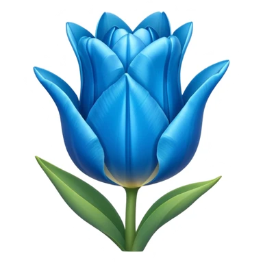 Emoji de un tulipán azul sticker