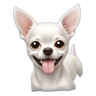 perro Chihuahua y perro maltés blanco sticker