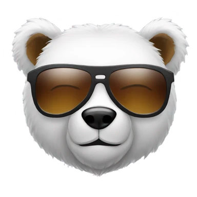A tedy bear with sunglasses  sticker