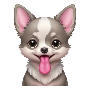 Grey baby Chihu dog sticker