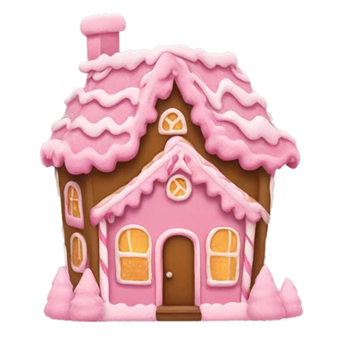 A pink gingerbread house sticker