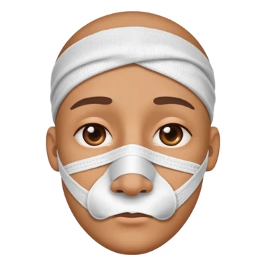 a big nose with a bandage on it (no face)
 sticker