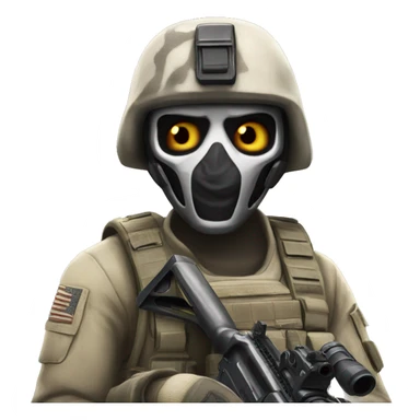call of duty "Ghost" character surprised sticker