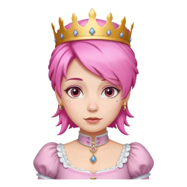 royal princess with pink hair sticker