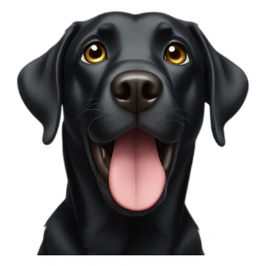 black labrador shocked sticker