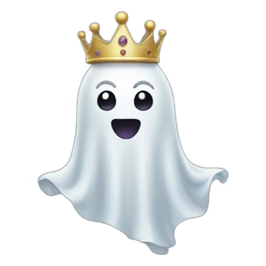 Ghost with a crown sticker