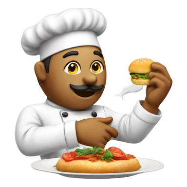 Chef kissing hand to signal a delicious dish sticker