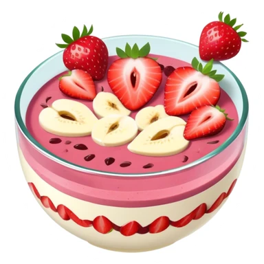 smoothie bowl with strawberries sticker