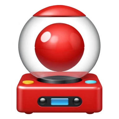 red gacha machine balls sticker