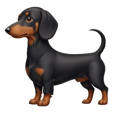 Black Daschund sticker