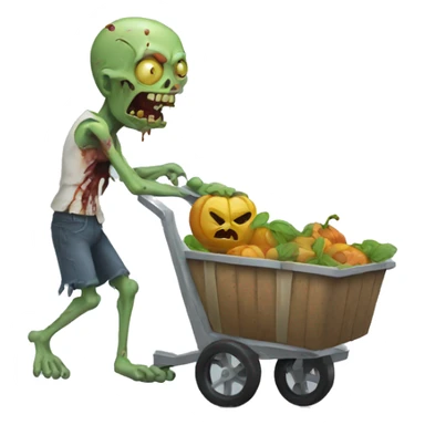 zombie with a pancart "hi" sticker