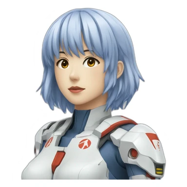 rei ayanami，full body，lateral view sticker
