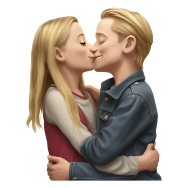 macaulay culkin kissing girl sticker