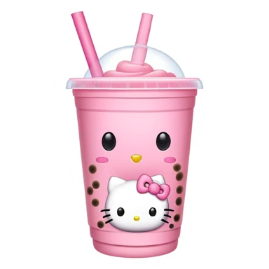Bubble tea hello kitty sticker