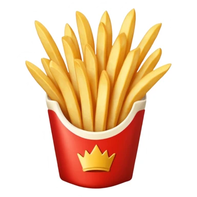 serving of french fries with mayo and ketchup sticker
