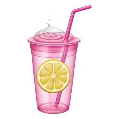 pink lemonade in a plastic cup sticker