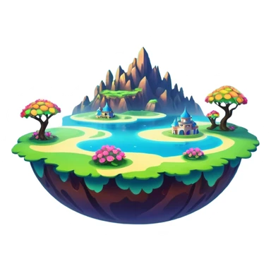 A fantasy planet, vibrant and colorful, with magical elements sticker