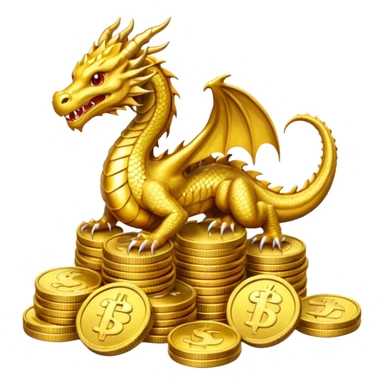 strack coins dragon sticker