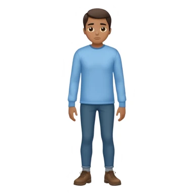 man with a full body and a long-sleeve shirt in the cold sticker