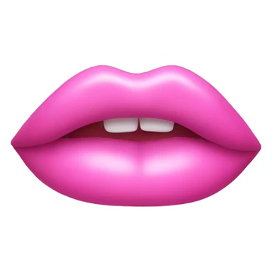 Pink lipgloss sticker