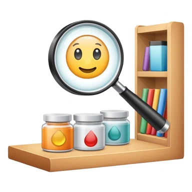 magnifying glass over product shelf searching for last item sticker