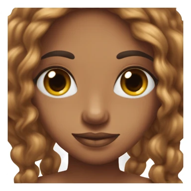 cheuveux marron avec yeux marron et beau blanche un peu bronzer sticker