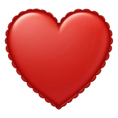 heart with a scalloped border sticker