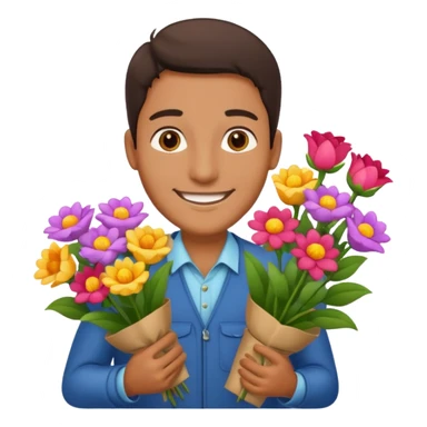 Flower Vendor man sticker