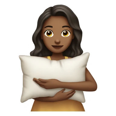 Ava holding a pillow  sticker