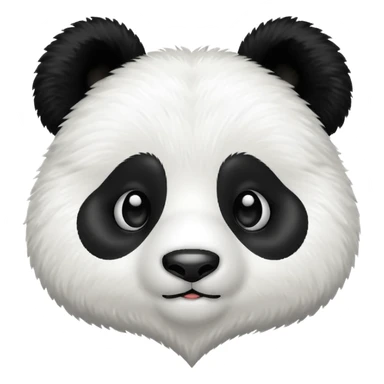 panda face inside a heart sticker